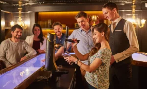 Learning to pour a pint of Guinness at the Guinness Storehouse