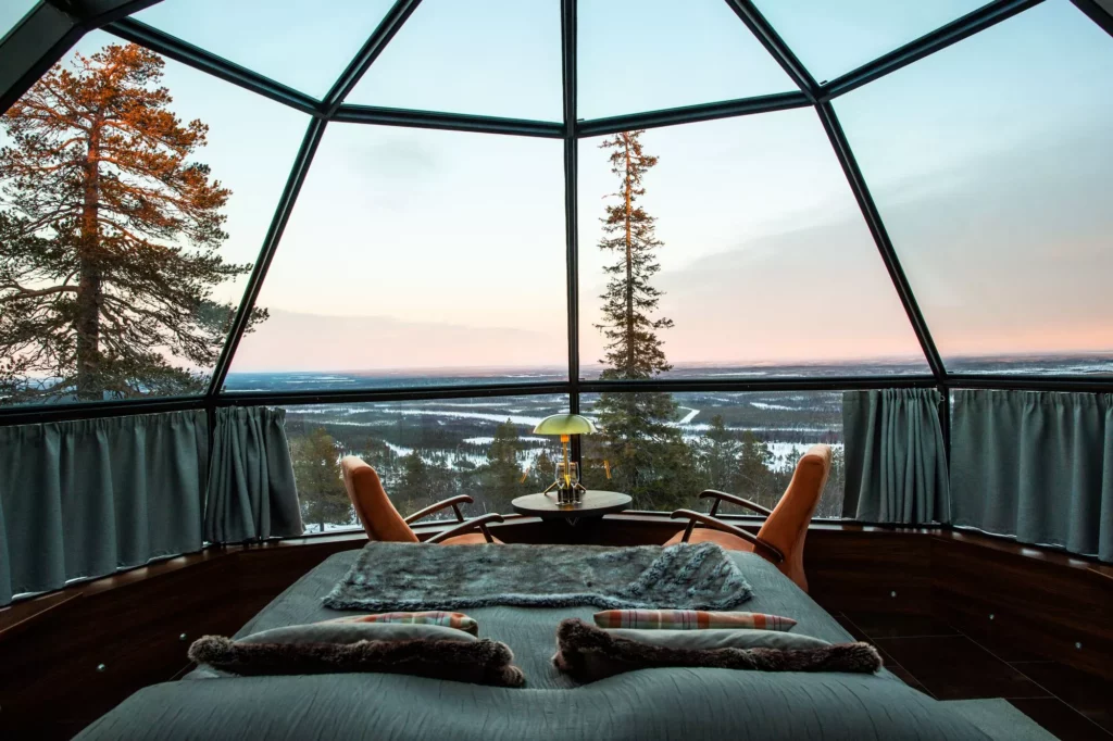 Sleeping in a Glass Igloo