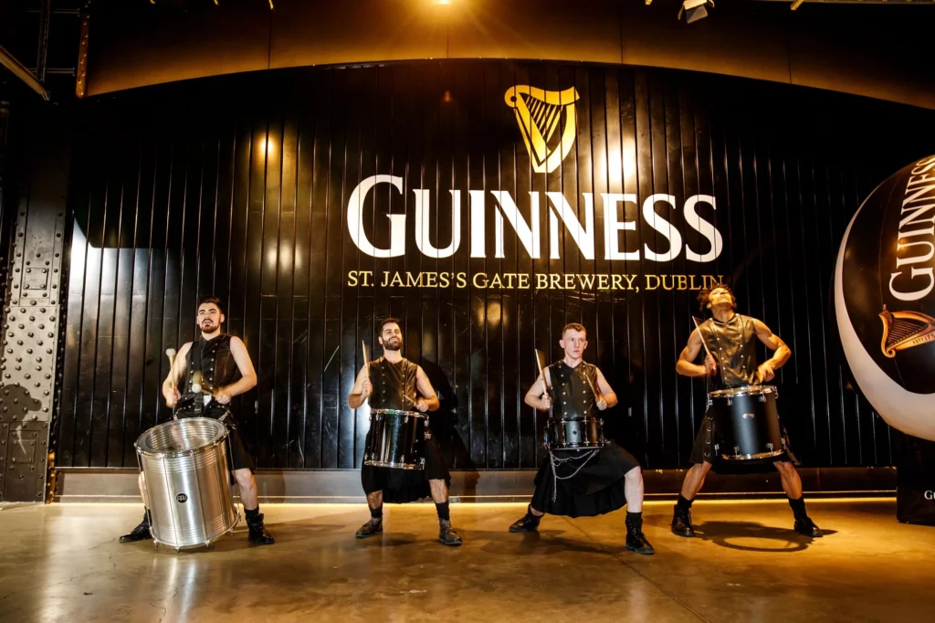 Learning to pour a pint of Guinness at the Guinness Storehouse