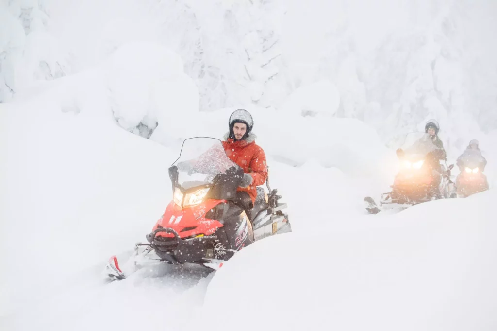 Snowmobiling in Lapland