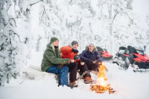 Snowmobiling in Lapland