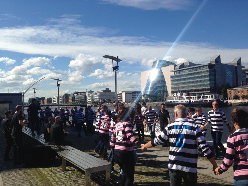 Great Riverdance flashmob with our group today!