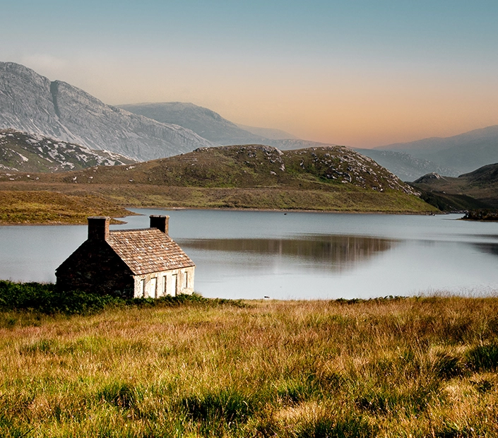 Loch in the Highlands, Scotland.